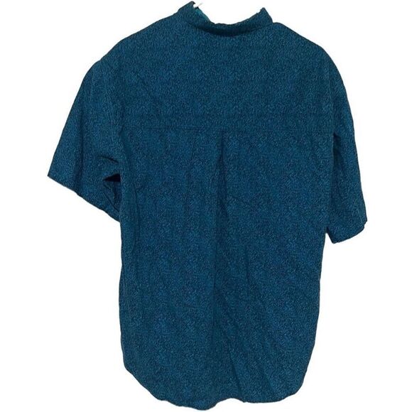 VTG 80’s Levis Abstract Button Up Short Sleeve Casual Shirt Mens L Blue Rare Mis - Picture 5 of 6
